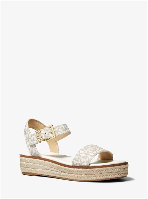 michael michael kors richie logo platform espadrille sandal|richie logo platform sandals review.